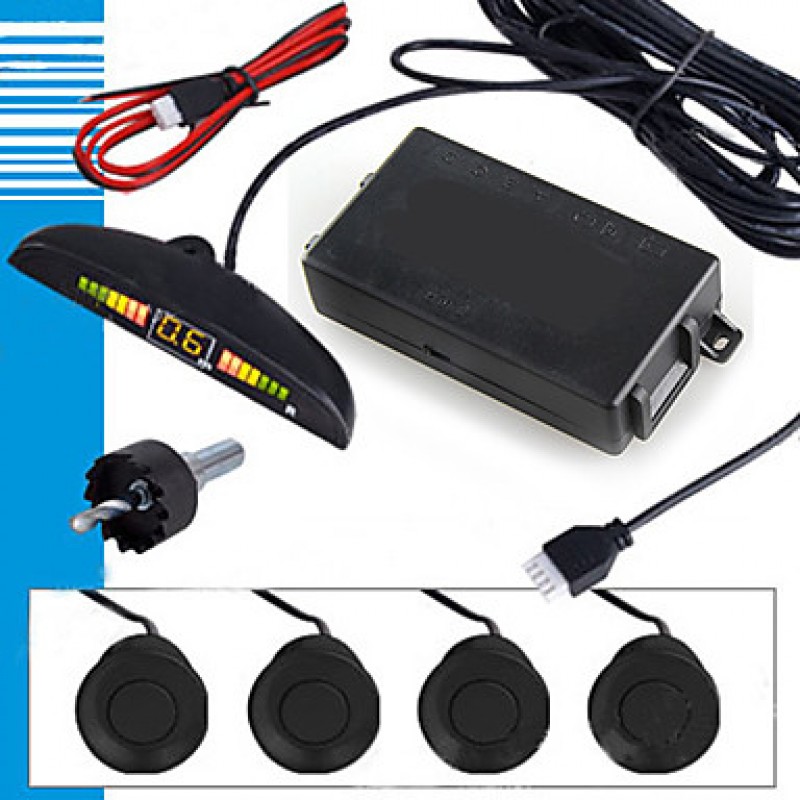 Click to view larger imageDetails aboutCar LED Display Parking Reverse Backup Radar w/4 Sensor