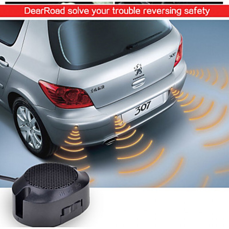 Car Parking Reverse With Switch Backup Radar Sound Alert + 4 Sensors
