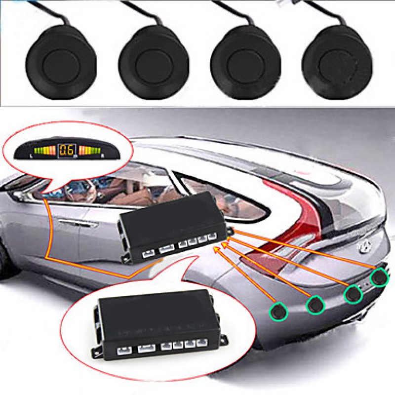 Click to view larger imageDetails aboutCar LED Display Parking Reverse Backup Radar w/4 Sensor