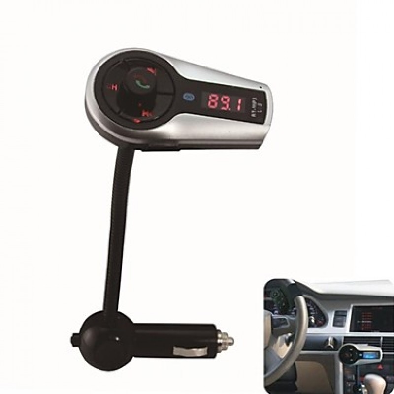 Bluetooth Handsfree FM Transmitter USB/SD Card MP3 Format Music playing With Multi-function remote control