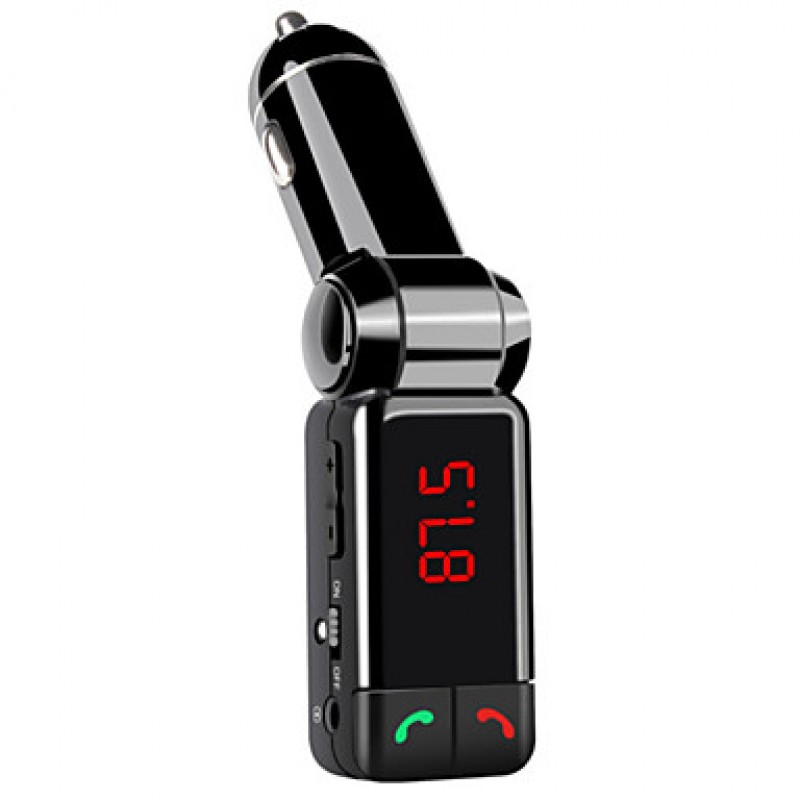 Wireless Car MP3 Player Bluetooth FM Transmitter Car Kit with Mic, Hand Free Calling, USB SD Card