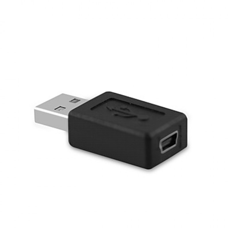 Car Straight Black USB 2.0 A Male to Mini USB 5 Pi...