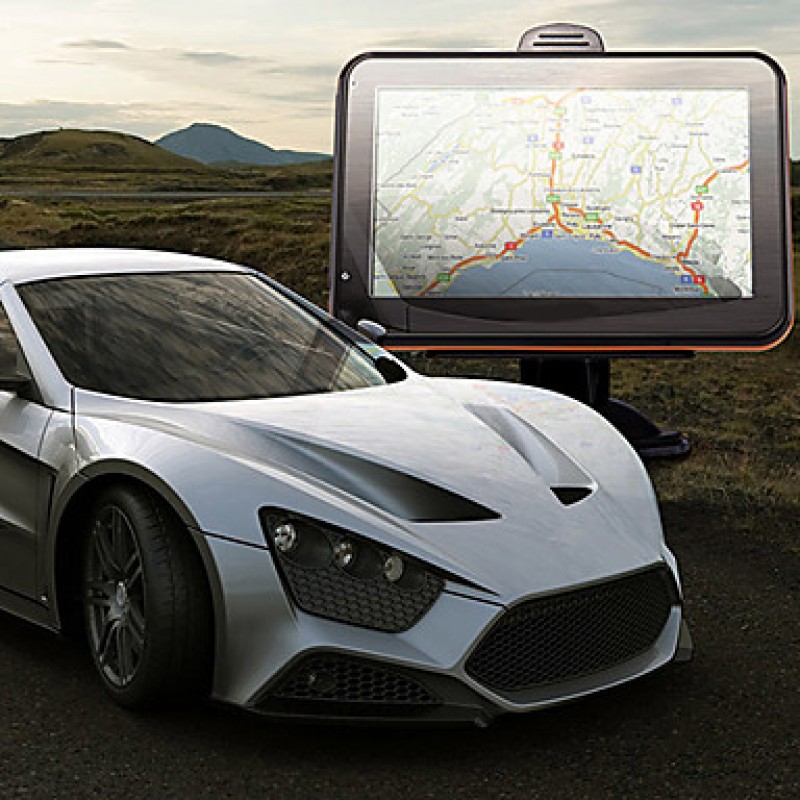 Car 4.3 TFT Touch Screen GPS Navigation FM RAM 128MB 4GB+America Map