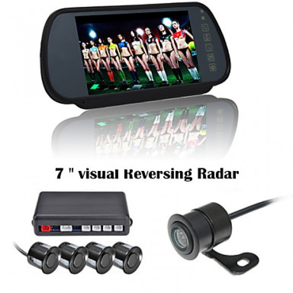 7 Inch 4 probe Parking Sensors LCD Display Camera ...