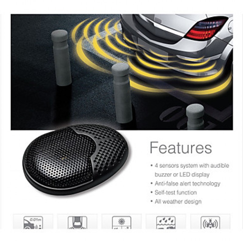 High Quality 4 Sensors And Compact Buzzer Parking Sensor, Rear Parking Sensor, Parking Assist System