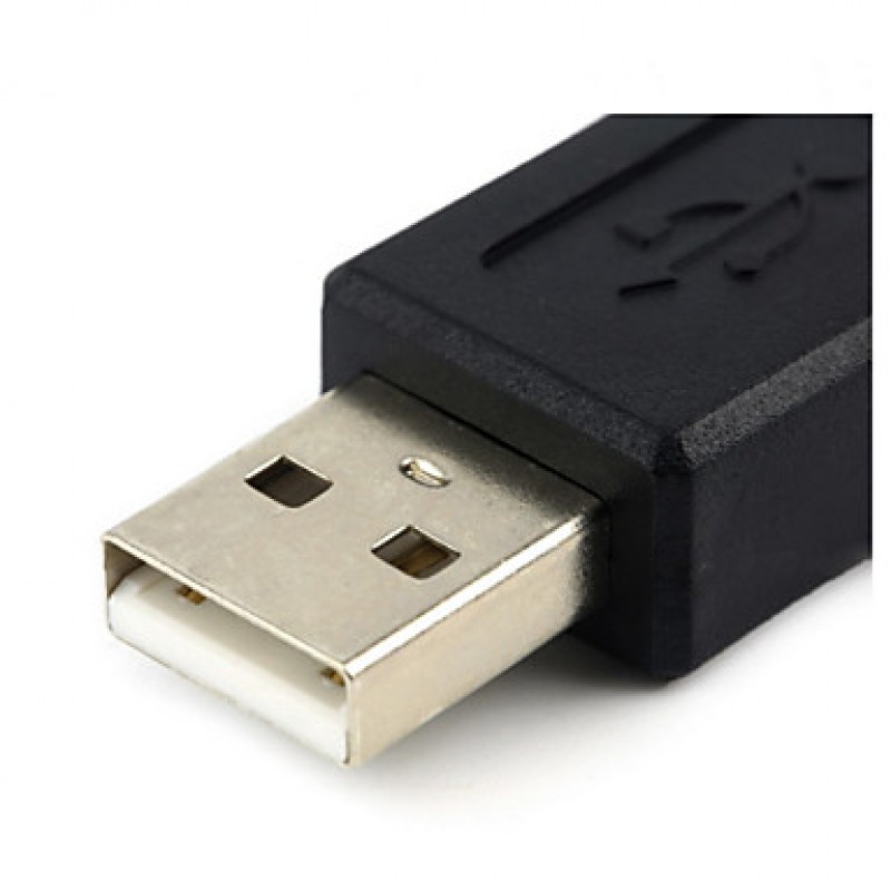 Car Straight Black USB 2.0 A Male to Mini USB 5 Pin Female Adapter Converter