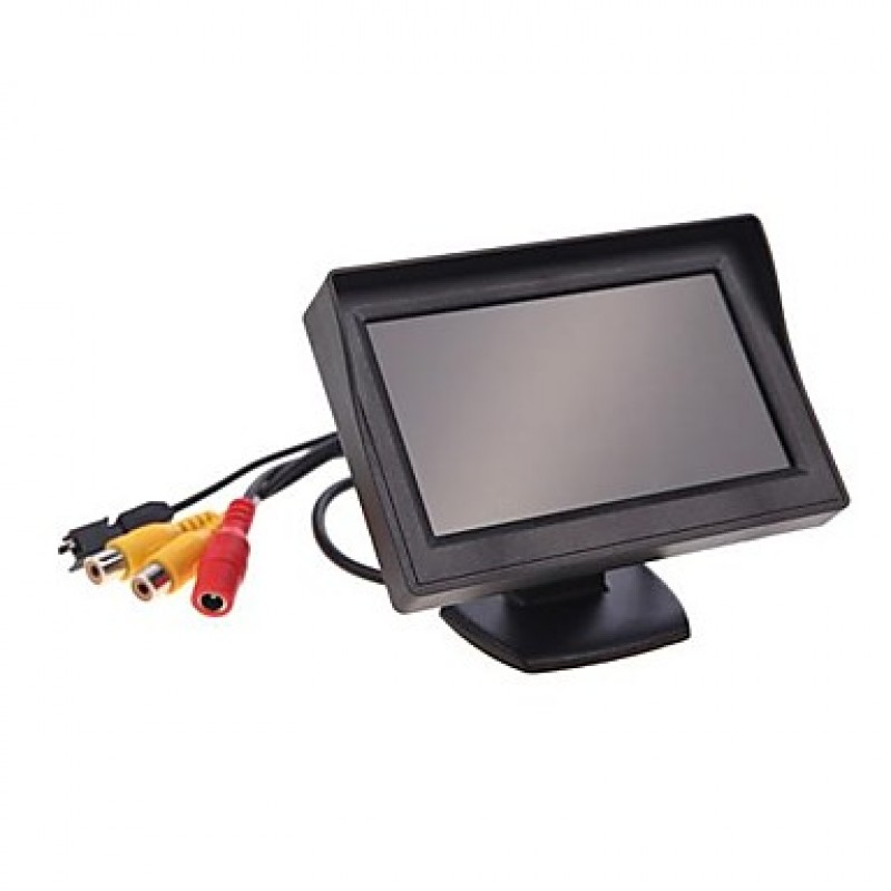 12V 4 Parking Sensors LCD Display Monitor Camera Video Car Reverse Backup Radar System Kit Buzzer Alarm