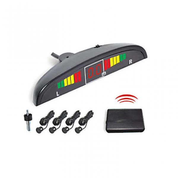 Radar Parking Sensor System- Led Display And Buzze...