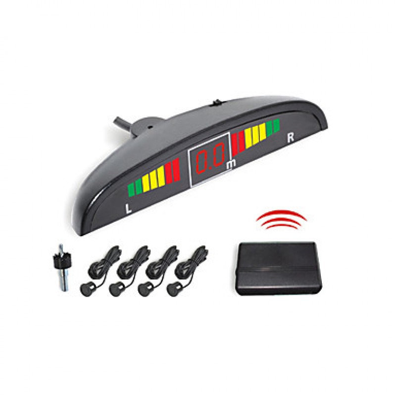 Radar Parking Sensor System- Led Display And Buzzer Alarm 