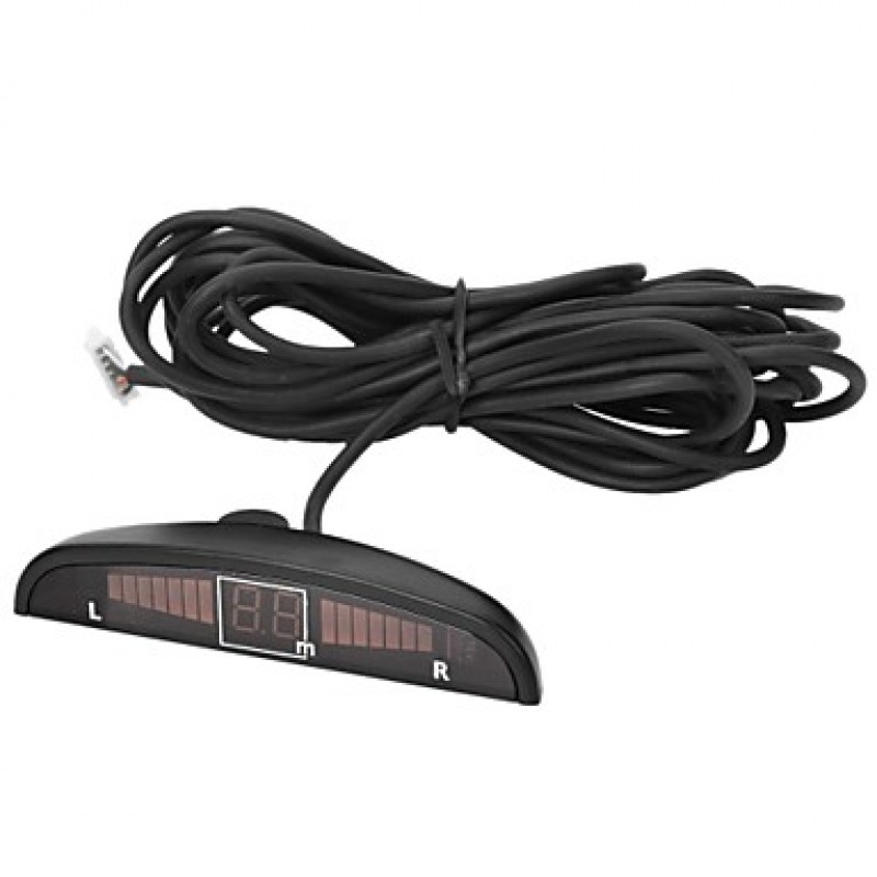 DYW-L0610.6 Inch LED Digital Display Parking Sensor with Six Probes - Black