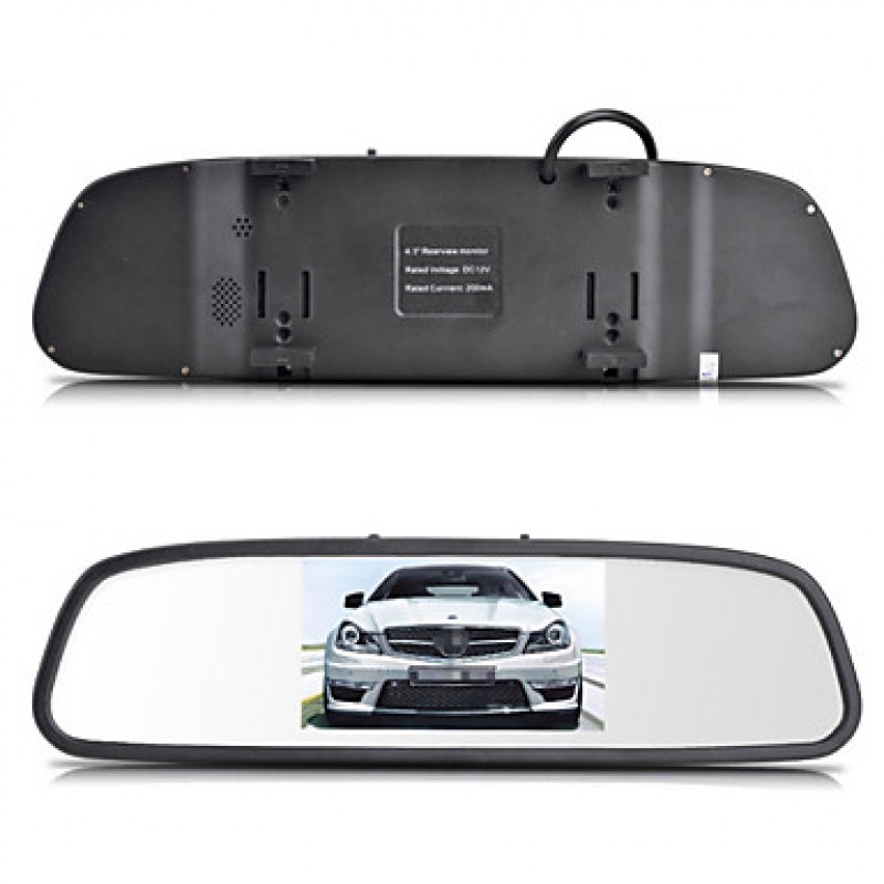 4.3 Inch 4 probe Parking Sensors LCD Display Camera Video Car Reverse Backup Radar System Kit Buzzer Alarm 12V